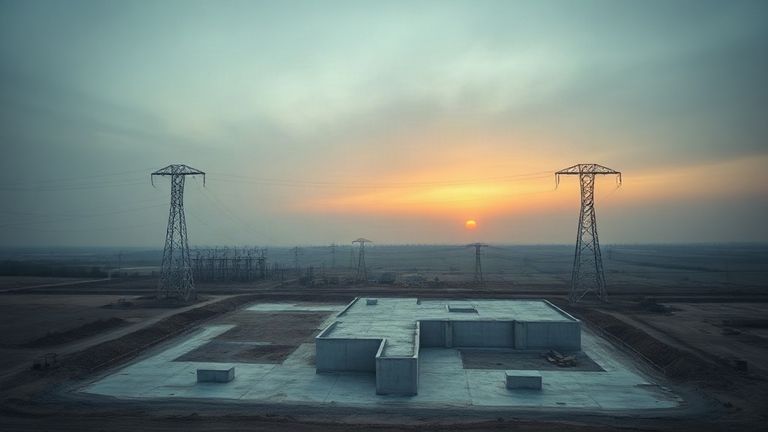 Ankara Temelli Başkent OSB'de Rönesans ve Digital Realty'nin 22 MW'lık veri merkezi için temel atıldı — temsilî görsel (yapay zekâ ile üretilmiştir)