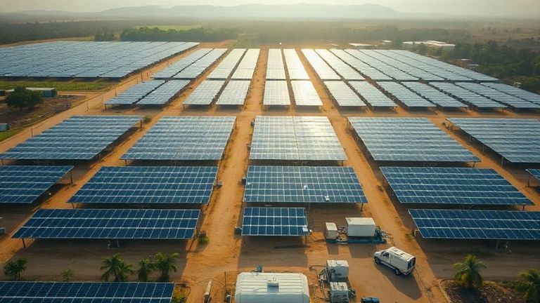 Citicore, Batangas'taki 900 MW'lık güneş ve 120 MWh'lik depolama projeleri için 552 milyon dolarlık finansman sağladı — temsilî görsel (yapay zekâ ile üretilmiştir)