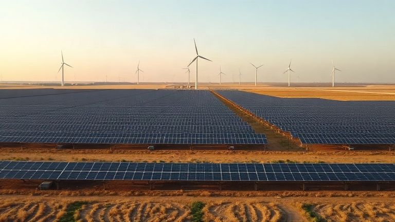 Enerji Bakanlığı, rüzgar ve güneş için 2.285 MW'lık kapasite yarışması düzenleyecek — temsilî görsel (yapay zekâ ile üretilmiştir)