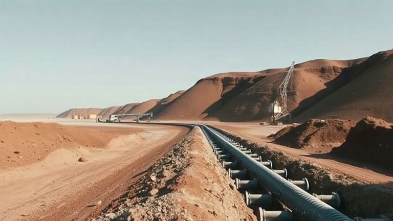 Etango uranyum projesinde nihai yatırım kararı alındı, inşaat tam ölçekte sürecek — temsilî görsel (yapay zekâ ile üretilmiştir)