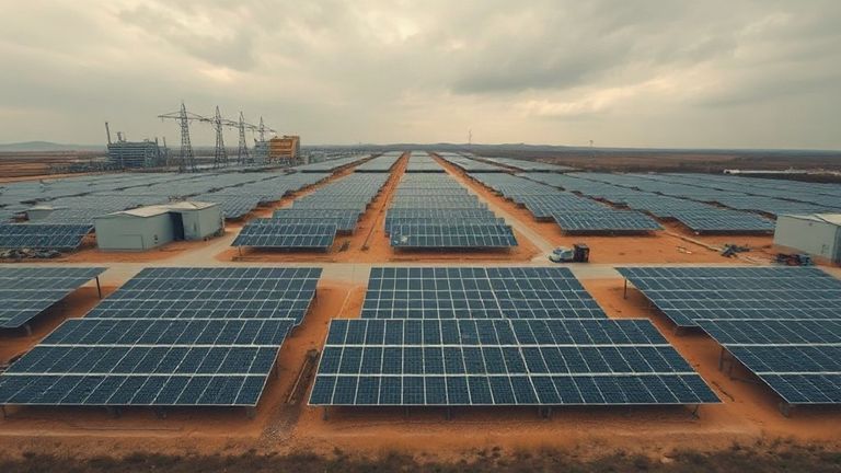 First Solar üçüncü çeyrekte 1,23 milyar dolar net satış bildirdi, 2026 satış beklentisini 4,6-4,9 milyar dolara indirdi — temsilî görsel (yapay zekâ ile üretilmiştir)