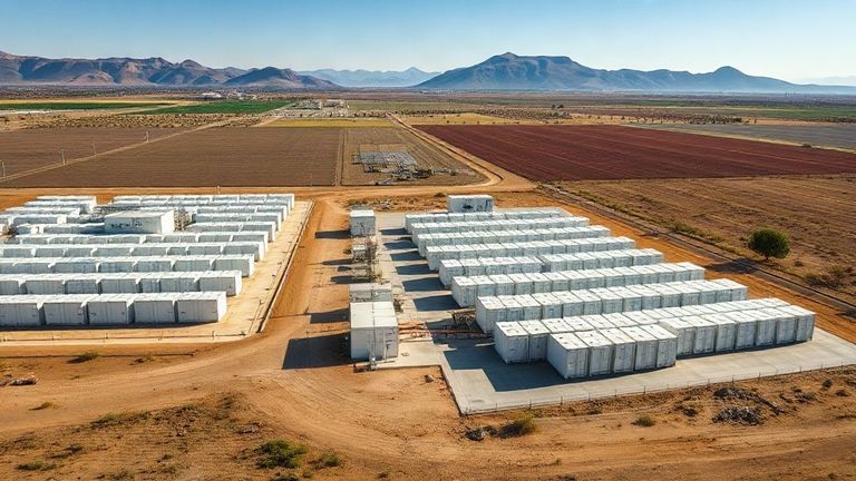 Metlen ve Karatzis Group, Larissa'da 330 MW / 790 MWh'lik batarya sistemini devreye aldı — temsilî görsel (yapay zekâ ile üretilmiştir)